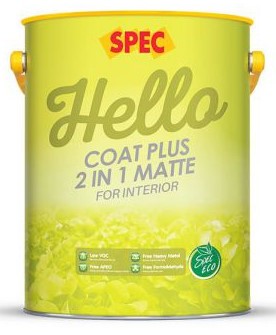 Sơn nội thất SPEC HELLO COAT PLUS 2 IN 1 MATTE FOR INTERIOR