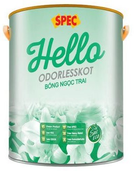 Sơn nội thất SPEC HELLO ODORLESSKOT BÓNG NGỌC TRAI